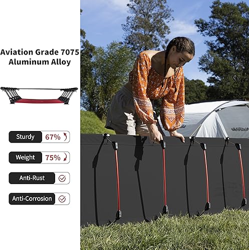 Miniatura 34 de Naturehike - Catre de campamento GreenWild, plegable y ultraligero, fácil montaje en 60 segundos, resiste 330 libras, cama de campamento