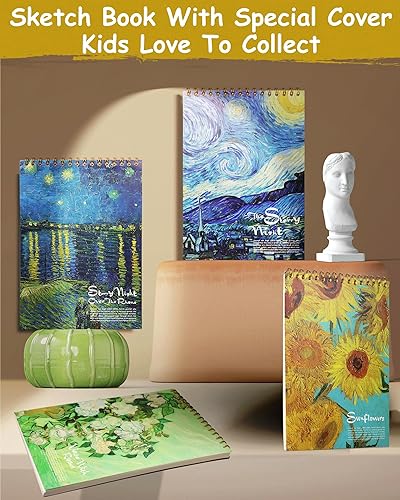 Miniatura 2 de Cuaderno de bocetos de 8.18 x 11.4 pulgadas (60 libras3.17 ozm) con cubierta especial que a los niños les encanta coleccionar, libros de arte sin