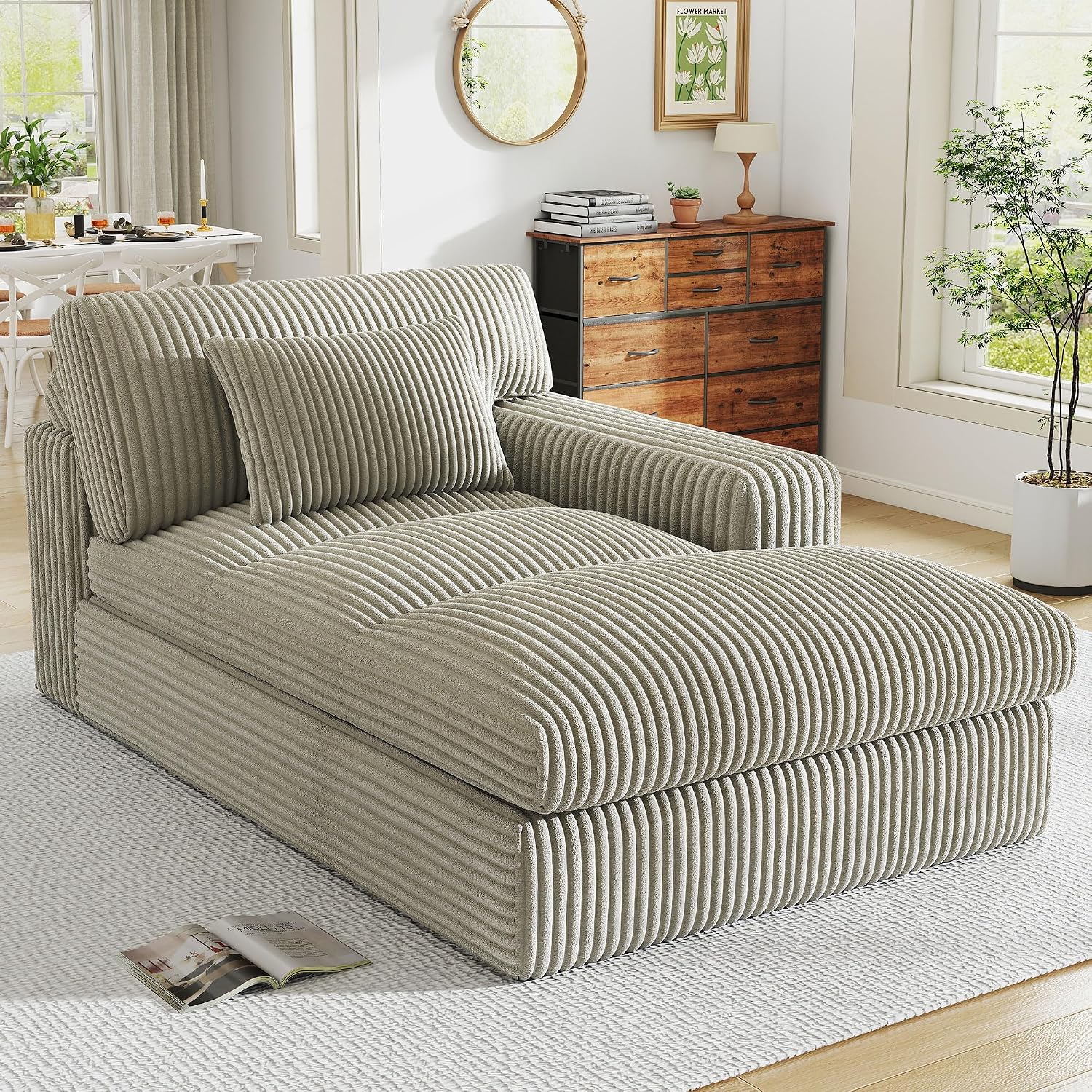 Amazon.com: Urhanherry Oversized Chaise Lounge Sofa Chair Indoor，Soft ...