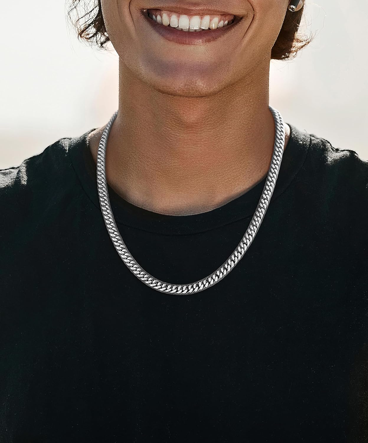 5MM/7MM/9MM Cuban Link Chain for Men Boys with Push-Lock Clasp, Thick 18K Gold Plated Stainless Steel Chains for Men, Cool Mens Necklace Chain 18/20/22/24/26 Inch - Image 3