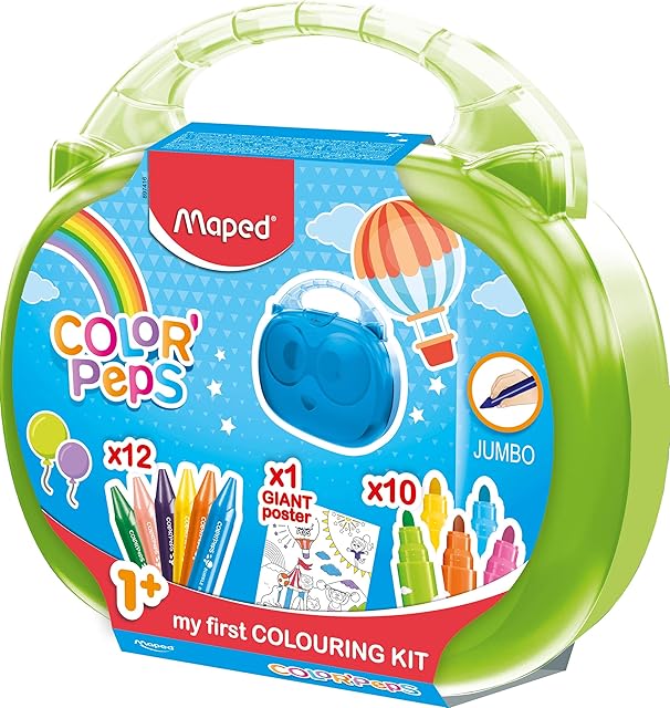 Maped 897416 Color'Peps My First Jumbo Colouring Activity Case (Age 1+), 23 Count (Pack of 1)