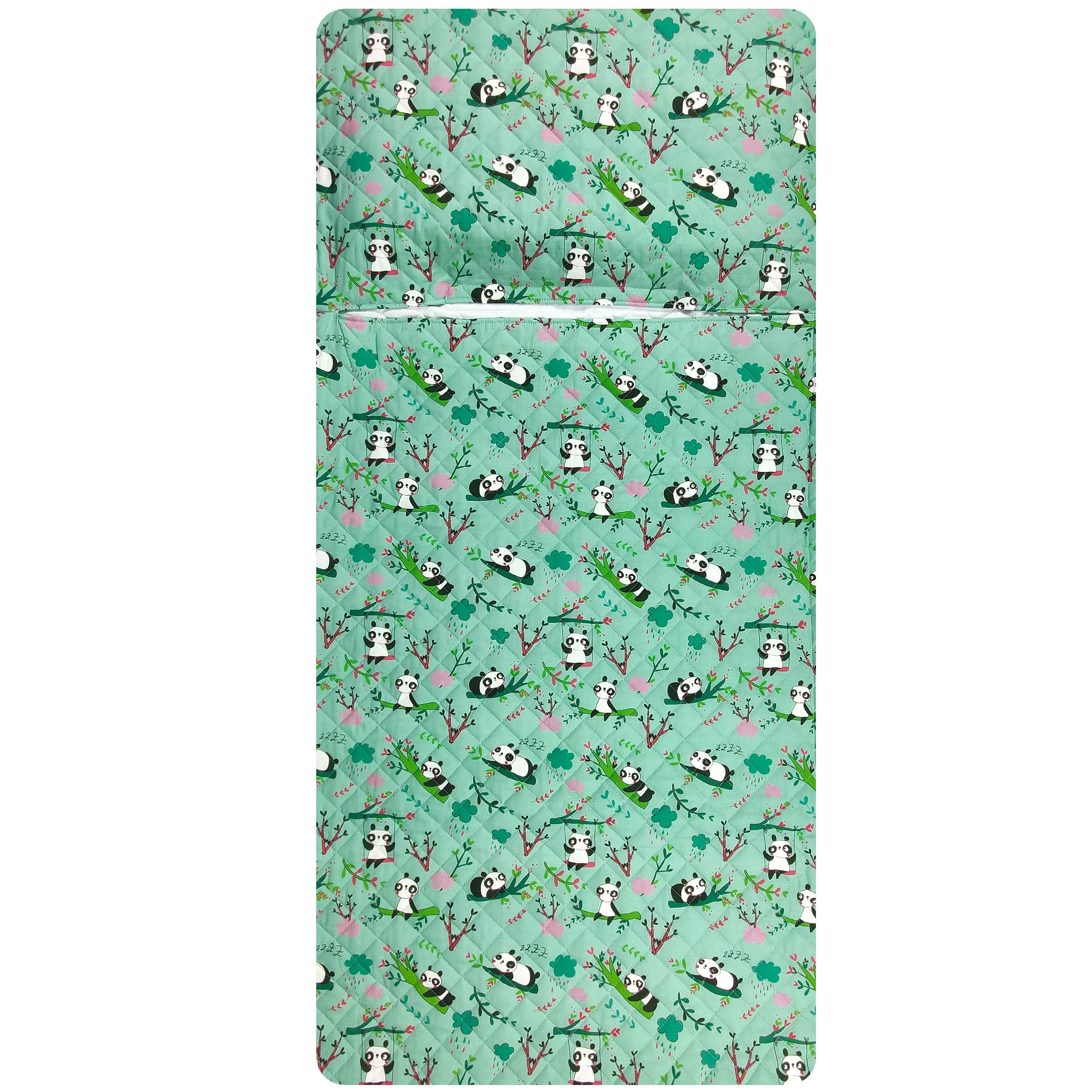 Saco de Dormir y Saco de guardería para bebés de 2 a 6 años - Tejido Acolchado 100% algodón, para Dormir en la guardería y en casa - Made in Italy (Saco de Dormir Panda