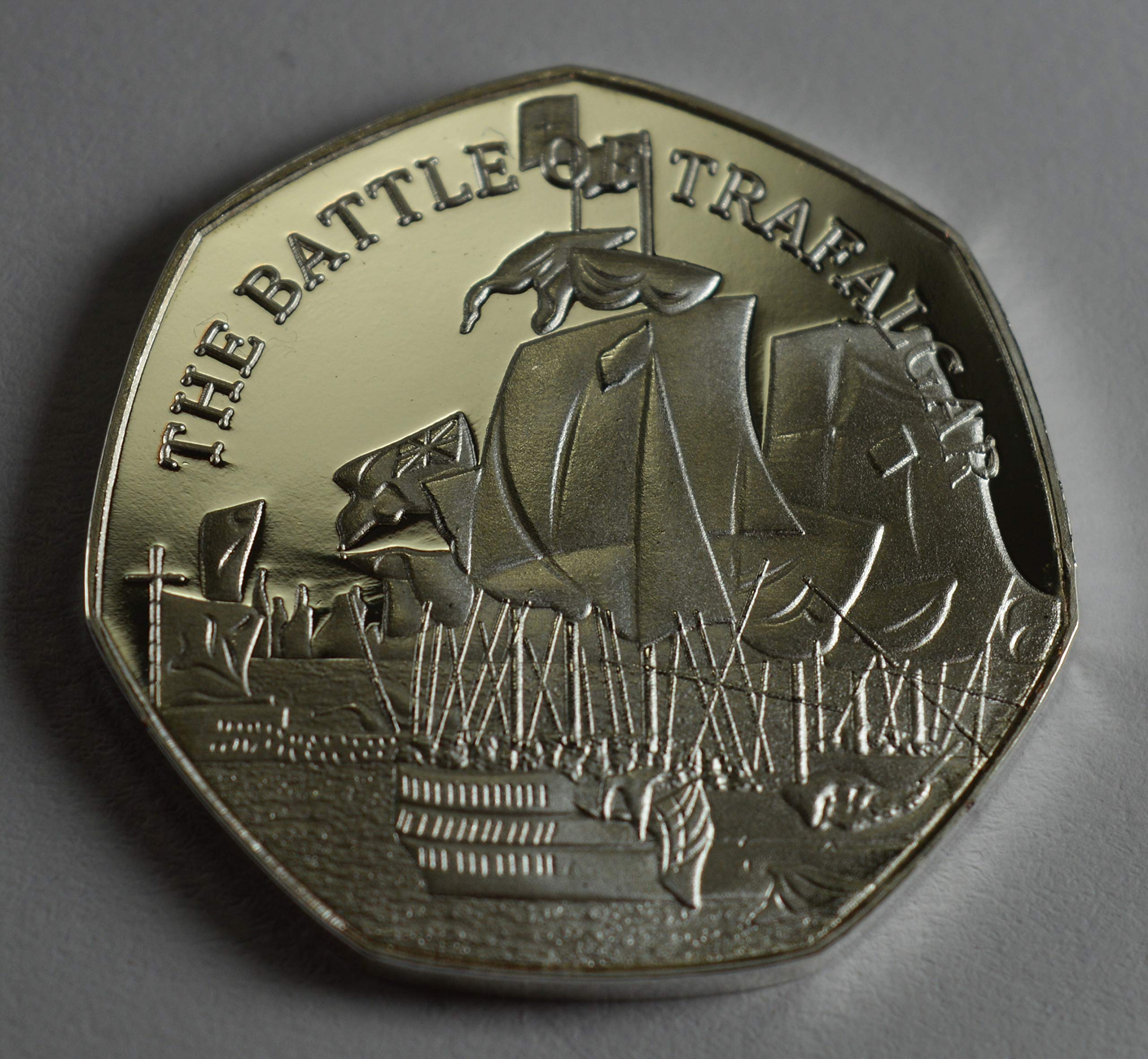 The Commemorative Coin Company Vice Admiral Horatio Nelson & The Battle of Trafalgar Silver Commemorative Coin. Mint State, 8g, 27mm, 99.9% Silver. Collectible Coin.