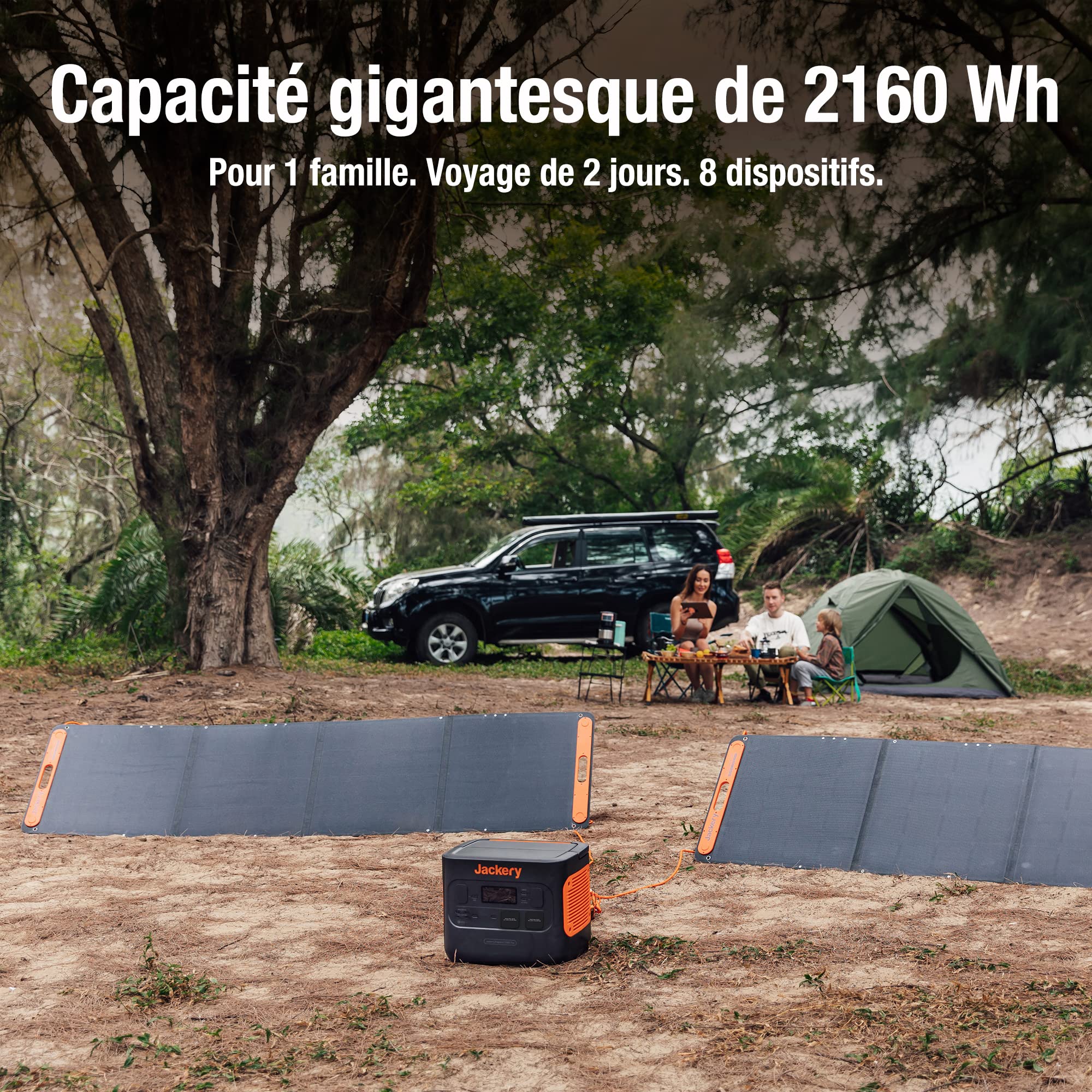 Jackery Générateur Solaire 2000 PRO, 2160 Wh avec SolarSaga 200W, 2 Jackery Générateur Solaire 2000 PRO, 2160 Wh avec SolarSaga 200W, 2