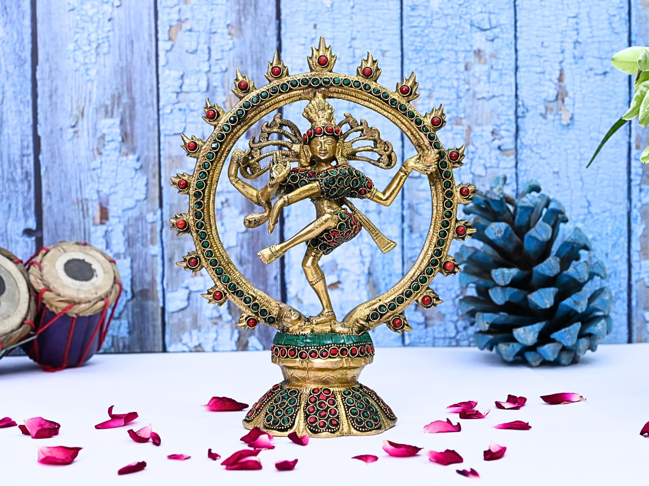 Shiva Natraj idole contre le stress déco zen harmonisante fait main 25cm