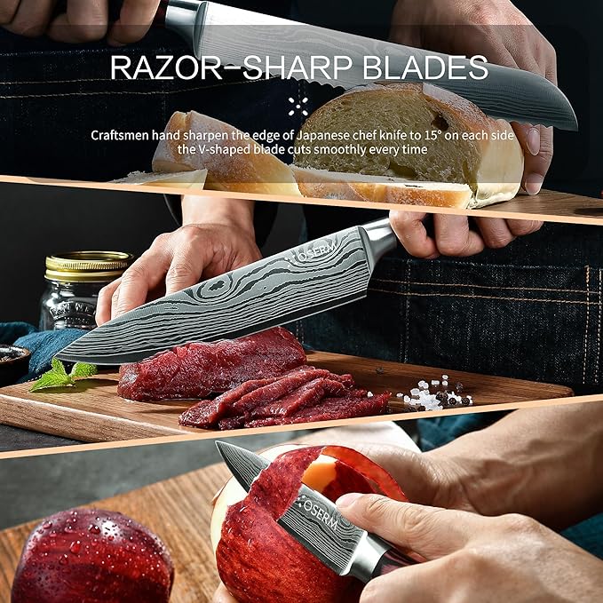 Set Cuchillos Cocina 6 Piezas Acero Inoxidable miniatura 9