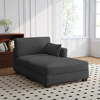 UIXE Oversized Chaise Longue Chair wi...