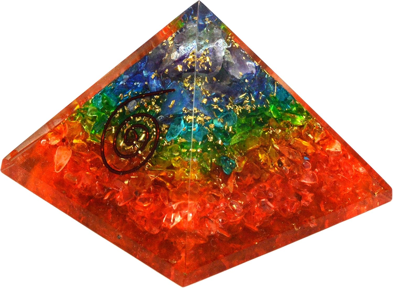 Healing Crystals Selenite Orgone Pyramid – Crystal Pyramid for Positive Energy Generator, Natural Selenite Crystal with Quartz and Copper for Meditation, Reiki, Chakra Healing (Selenite, 65MM-75MM) : Home & Kitchen