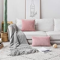 Vista 149 de UGASA - Juego de 2 fundas de almohada de terciopelo a rayas, funda decorativa para cojín con cremallera oculta para el hogar, sofá, dormitorio