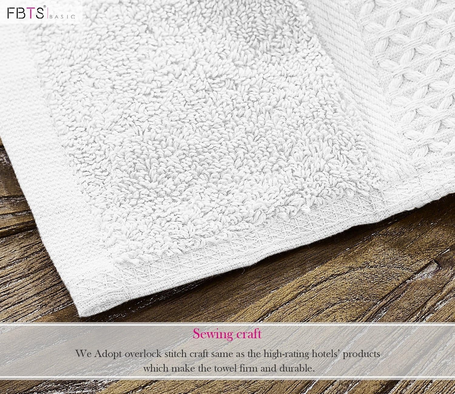 Cotton Hand Towels Pack of 6, White 28x16 Inch Luxury Spa Towel Set Maximum Softness and Absorbency, Professional Grade Face Towel for Home Hotel Bathing