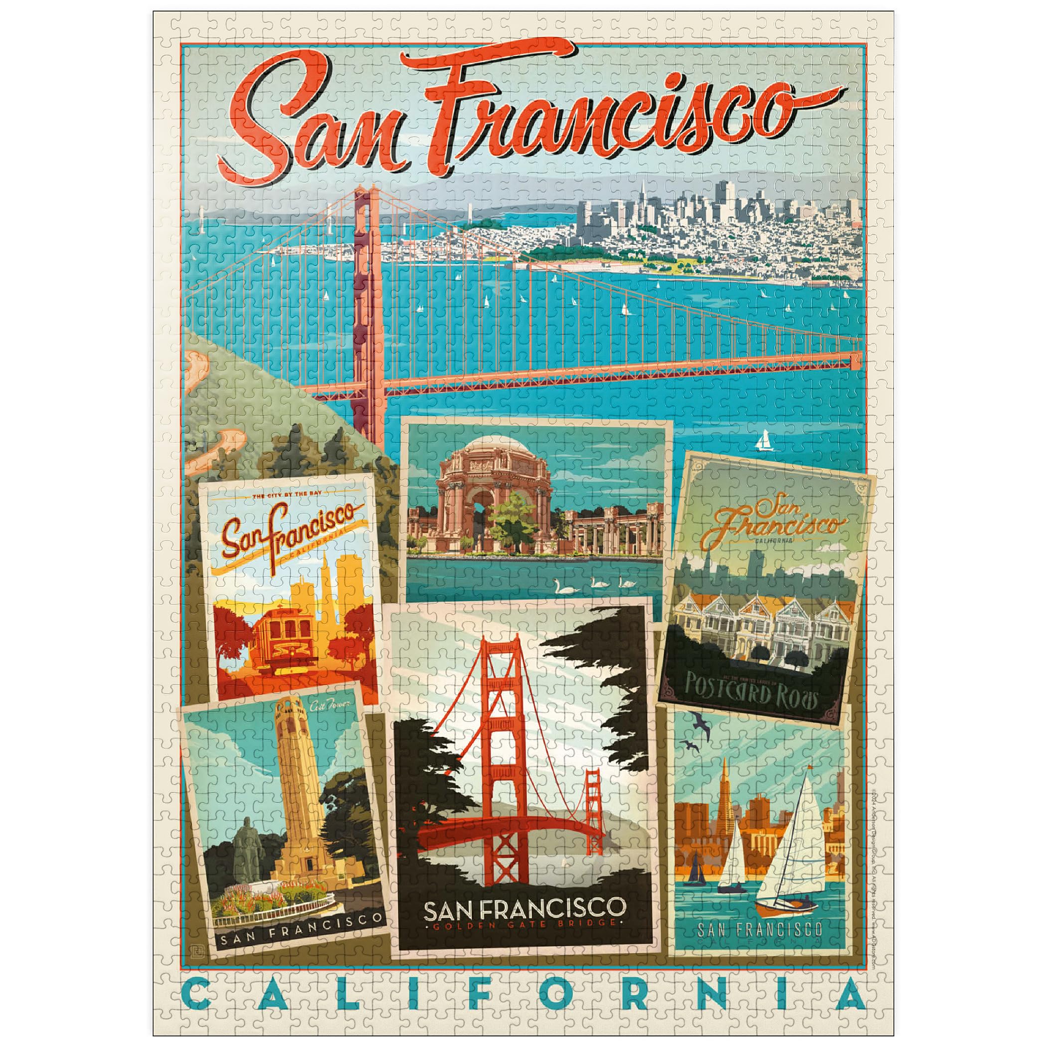 San Francisco Golden Gate Bridge 1000 Piece Jigsaw Puzzle - Premium Adult Puzzle, Made In USA-671129