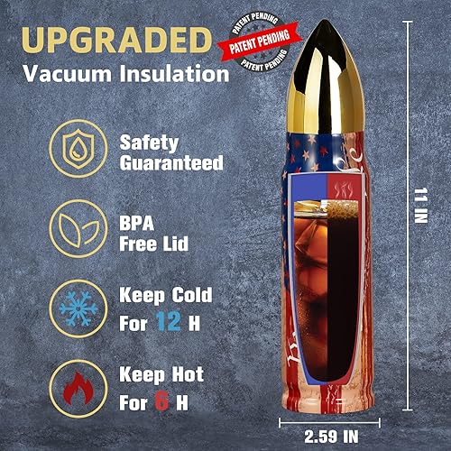 Miniatura 3 de Vaso con la bandera estadounidense, regalos para el Día del Padre de parte de hija, hijo, esposa, vaso de café de 17 onzas, regalo del Día de la