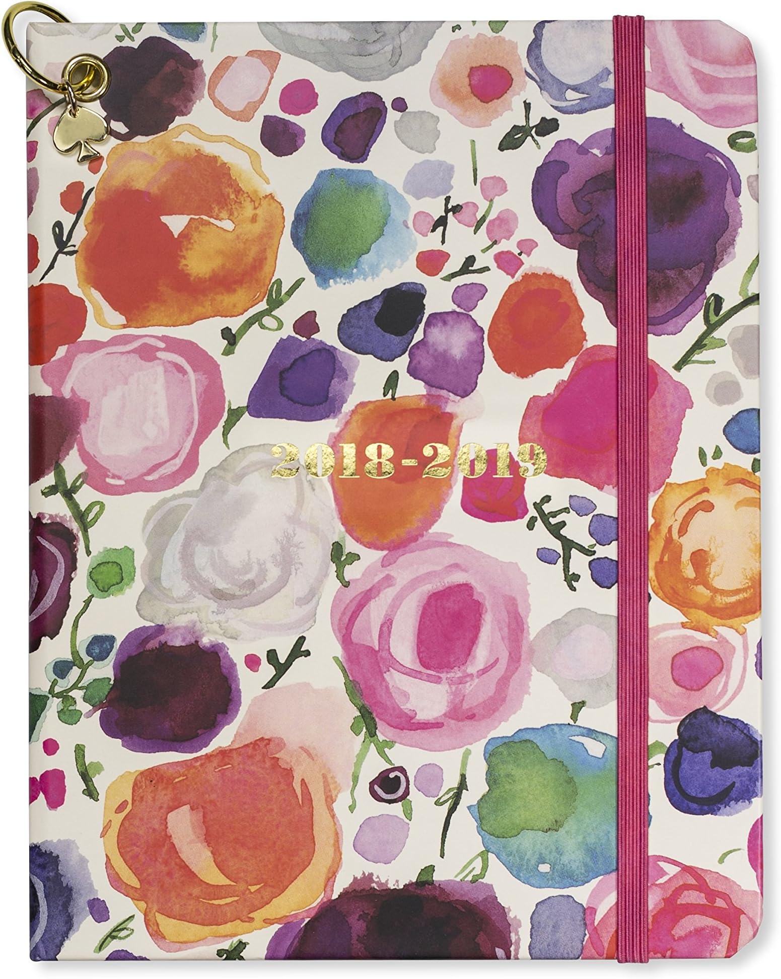 Kate Spade Medium Academic Daily Planner 2018-2019 with Daily Weekly Monthly Views and Happy Stickers (Floral)