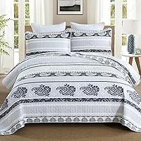 Vista 16 de Juego de ropa de cama, edredón de tamaño King, juego de edredón de algodón, juego de cama con patrón de rayas marrón topo, colchas ligeras 05-1