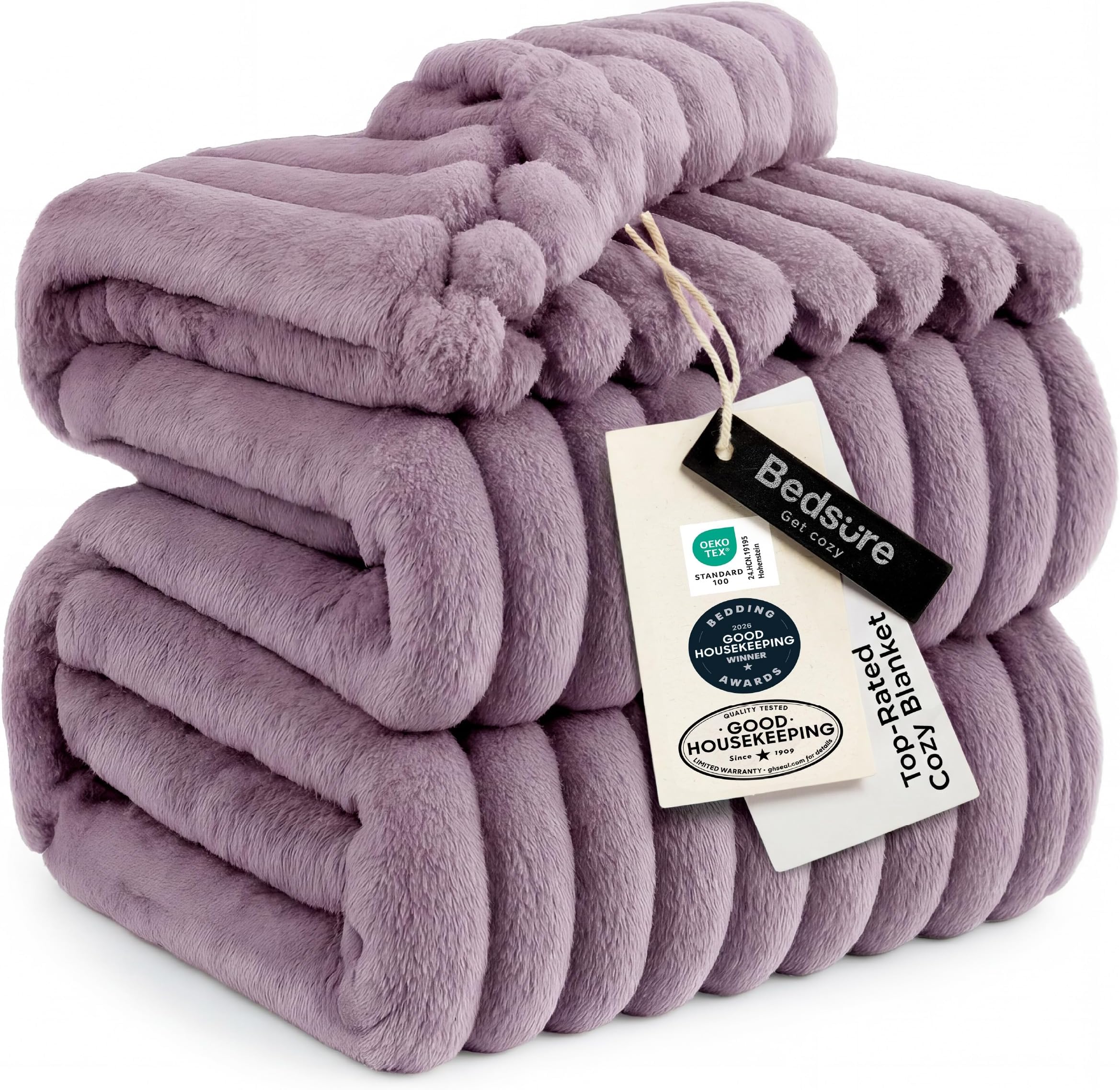 Bedsure GentleSoft Light Purple Full Blanket for Bed - Cozy Soft Blankets for Women, Cute Large Throws for Girls, 84x90 Inches