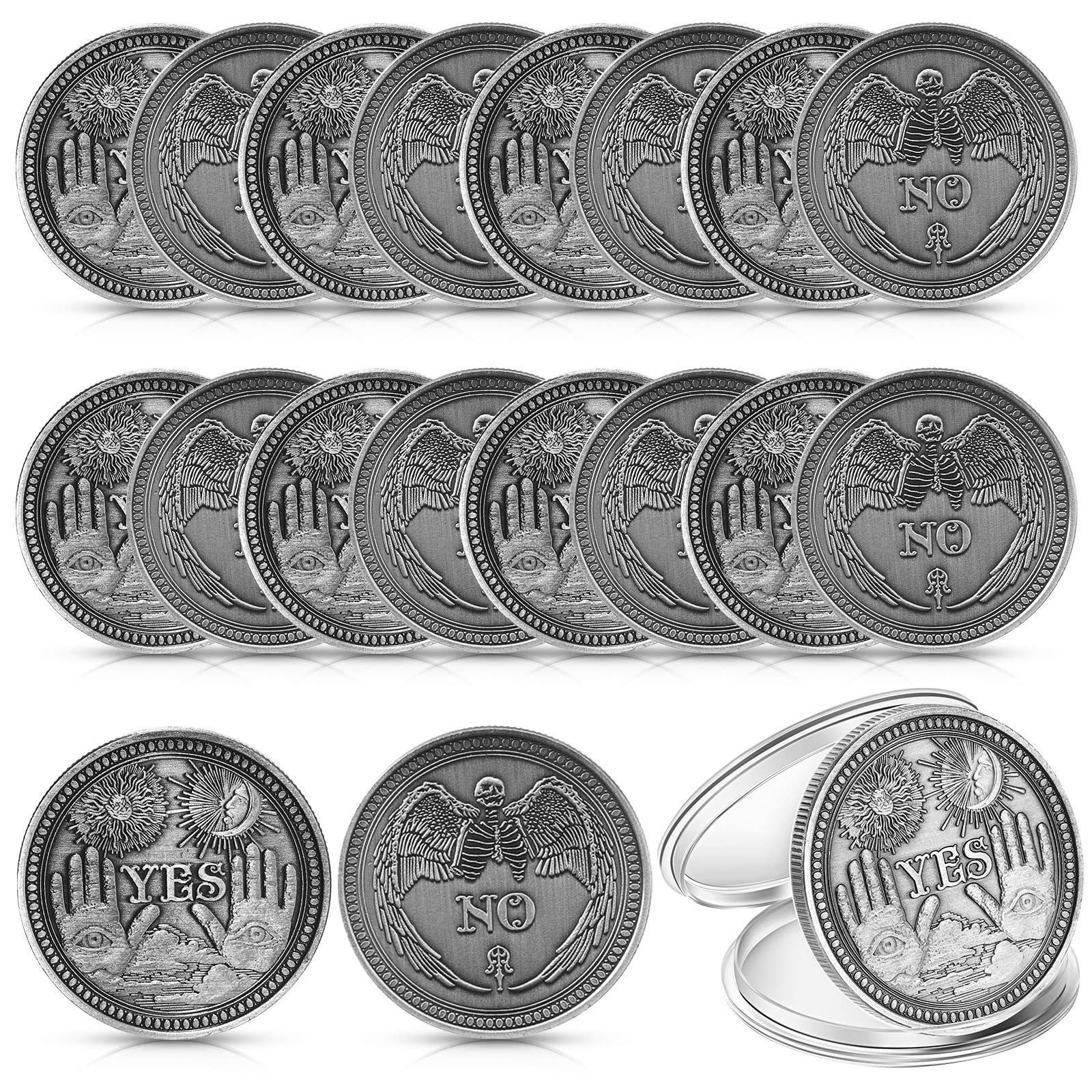 Amazon.com: Sureio 20 Pcs Yes No Challenge Coin Decision Maker