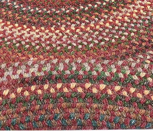 Miniatura 6 de Capel American Heritage - Alfombra trenzada ovalada roja de 0 pies 24 pulgadas x 0 pies 48 pulgadas Rojo -,Azul Amarillo,Canela/Escapada