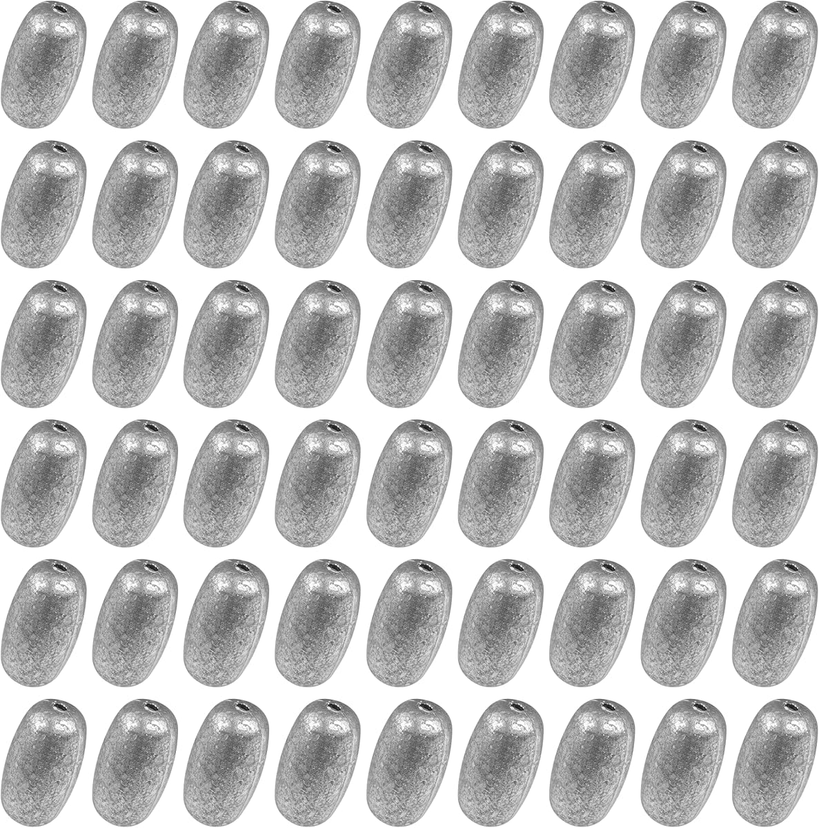 Egg Sinkers Fishing Weights Oval Shaped Fishing Weights Sinker Sliding Sinkers for Fishing Line Bass Casting Sinker Worm Weight Catfish Weights Fishing Sinkers for Saltwater Freshwater Fishing