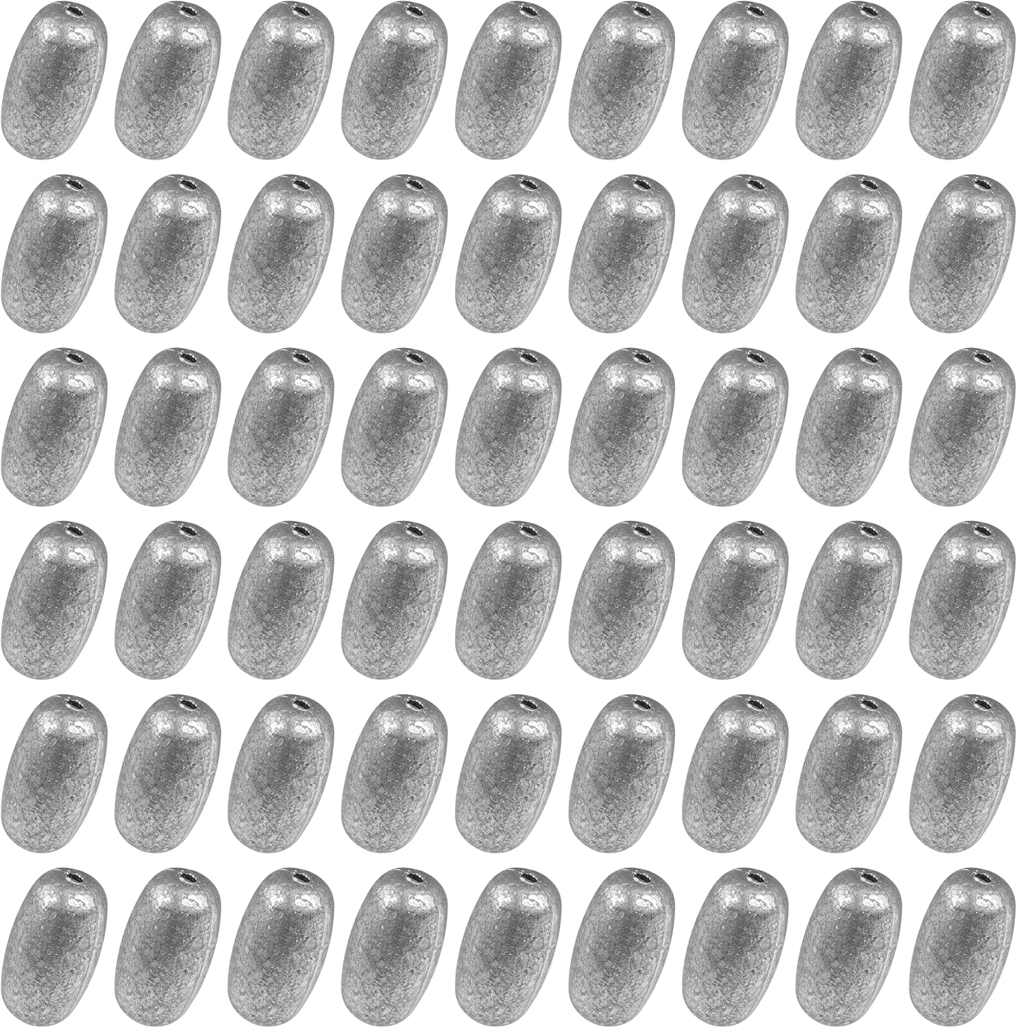 Egg Sinkers Fishing Weights Oval Shaped Fishing Weights Sinker Sliding Sinkers for Fishing Line Bass Casting Sinker Worm Weight Catfish Weights Fishing Sinkers for Saltwater Freshwater Fishing