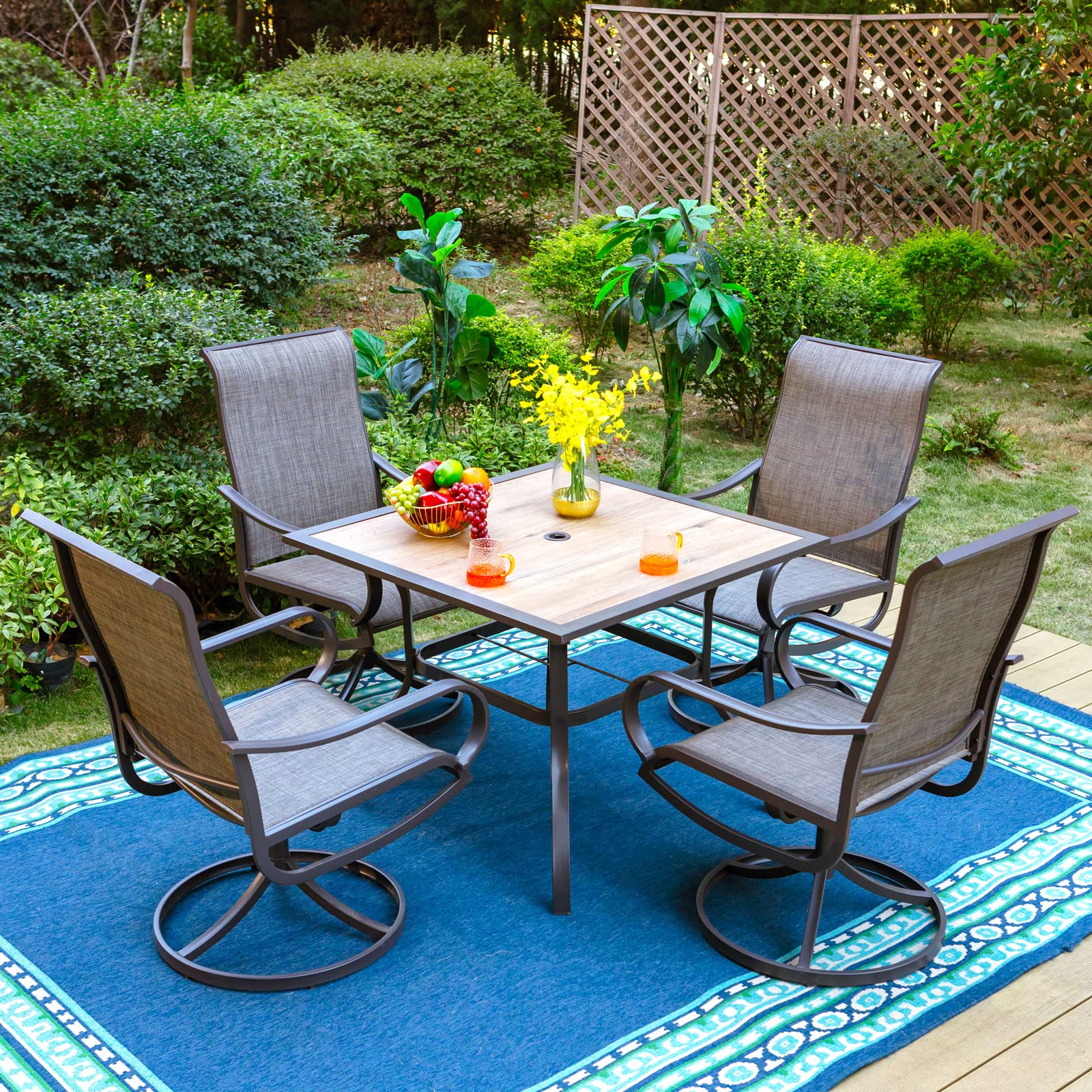 pvc patio dining set