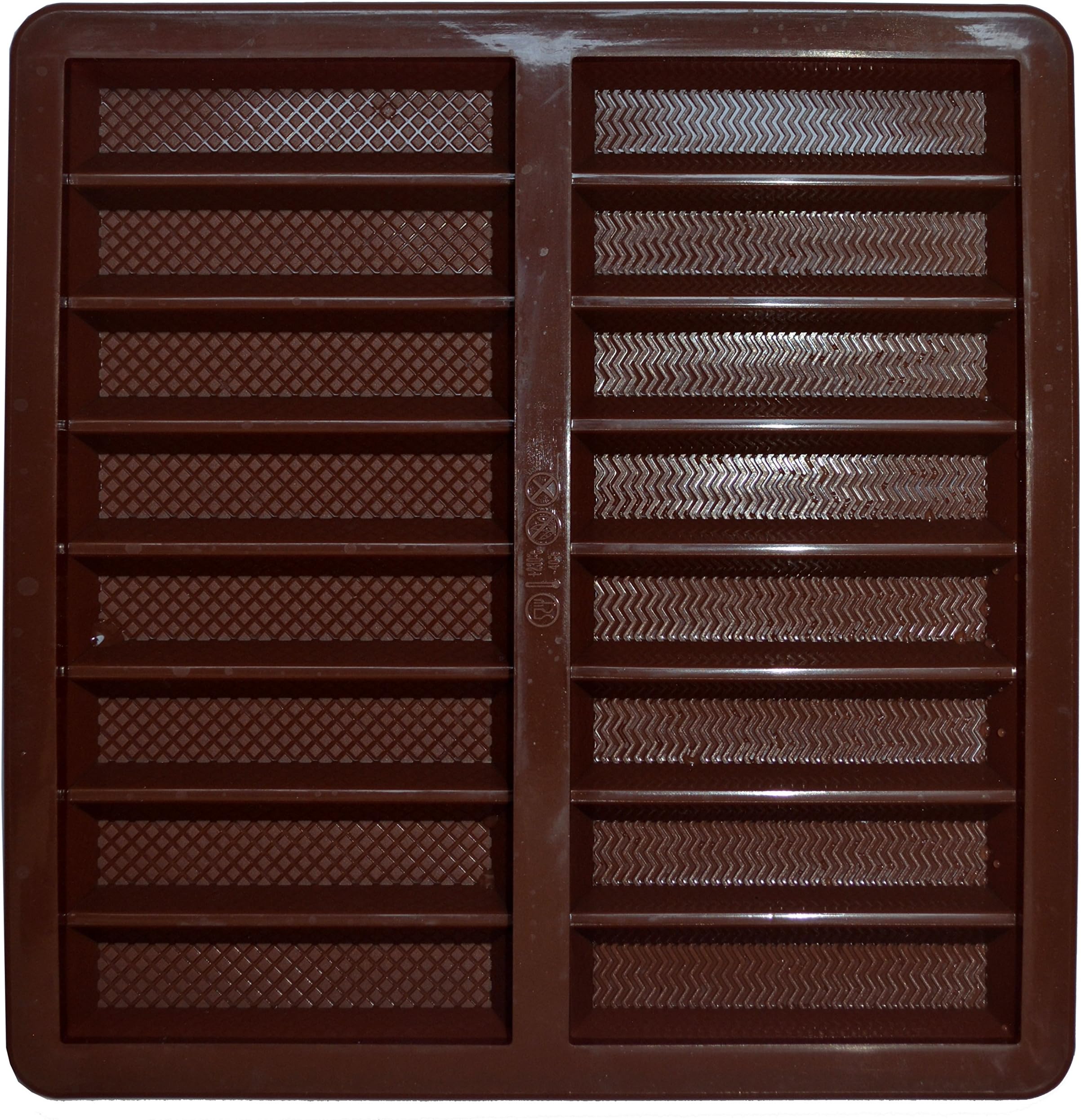 ADS Silicone Textured Break-Apart Chocolate Bar Mold - Diamond/Chevron - 2 Cavities