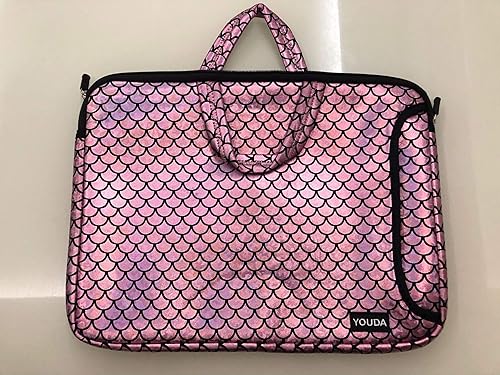 Miniatura 7 de 17.3 pulgadas portátil hombro bolsa de transporte caso manga para 17" 17.3 pulgadas HP DELL (rosa)