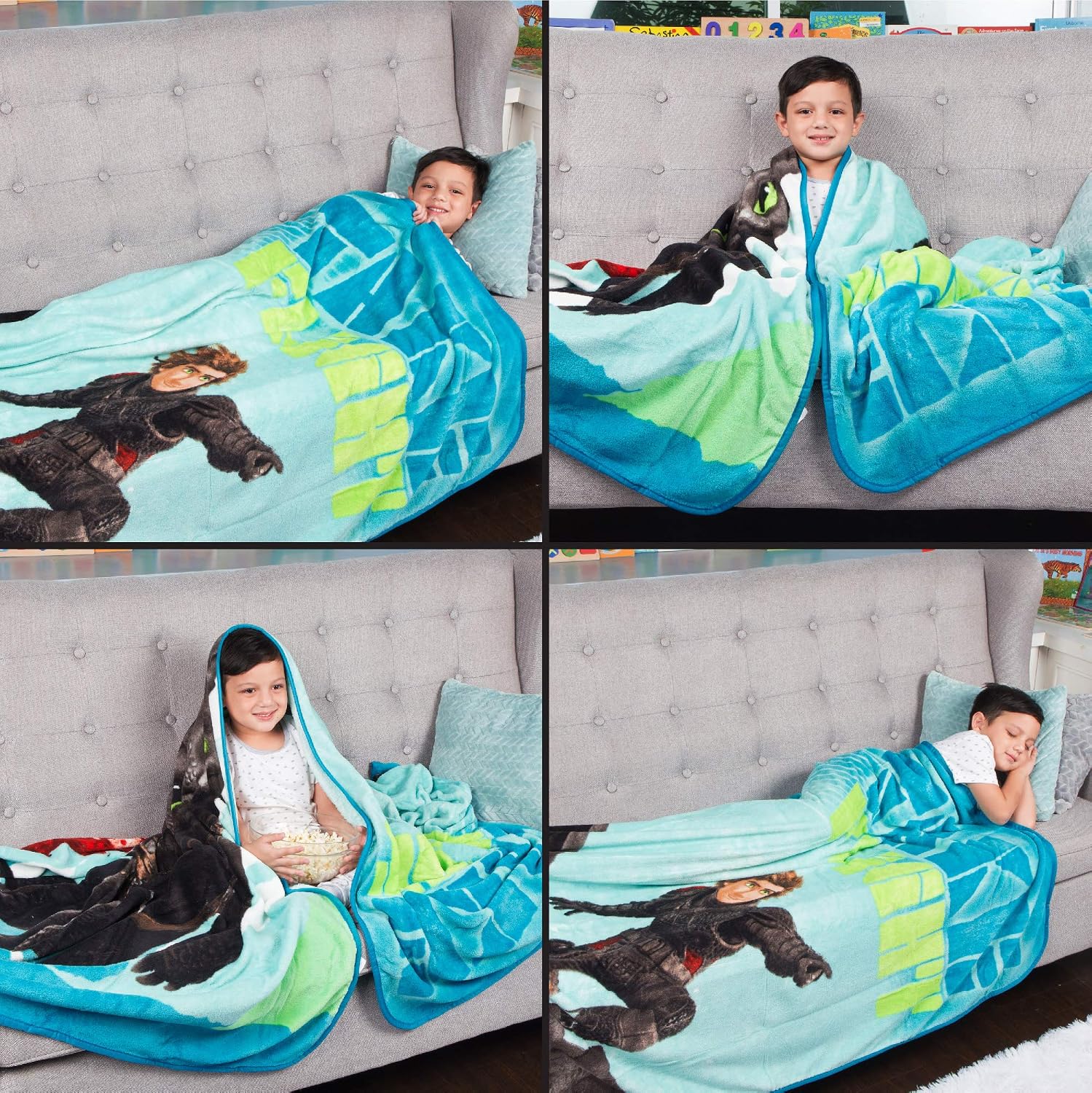 Franco Kids Bedding Blanket, 62 in x 90 in, How to Train Your Dragon