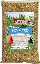 Kaytee Wild Bird Ultimate No Mess Wild Bird Food Seed For Cardinals, Finches, Chickadees, Nuthatches, Woodpeckers, Grosbeaks, Juncos and Other Colorful Songbirds, 9.75 Pound