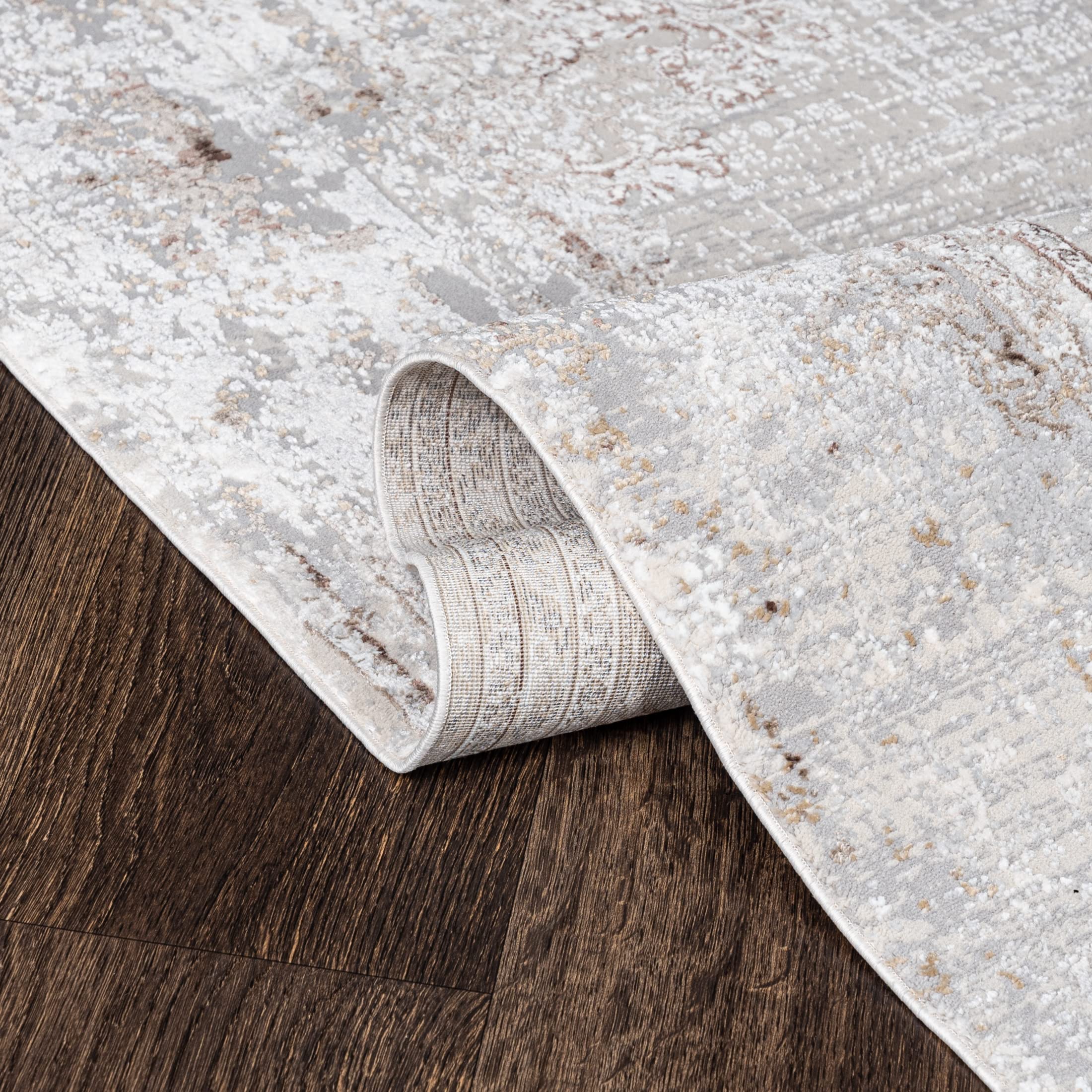 Mazovia Grand Tapis Salon 200x300cm Crème Classique Oriental Doux Élégant