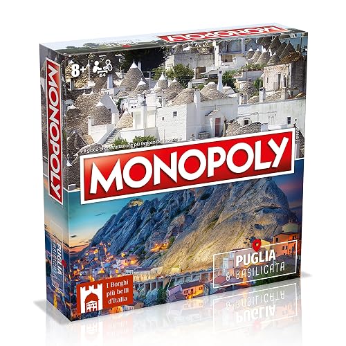 Winning Moves Monopoly Puglia & Basilicata - Juego de Mesa para Adultos y Niños, de 2 a 6 Personas, Edad 8+