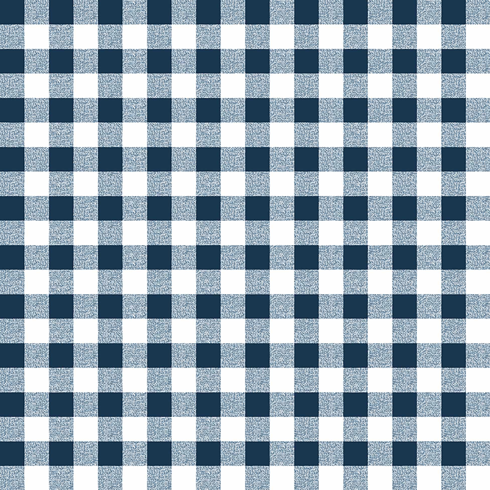 Douceur d'Intérieur, Wachstuchs-Rolle (RLX 1,40 m x 20 m) Mini Vichy Marine, PVC Bedruckt