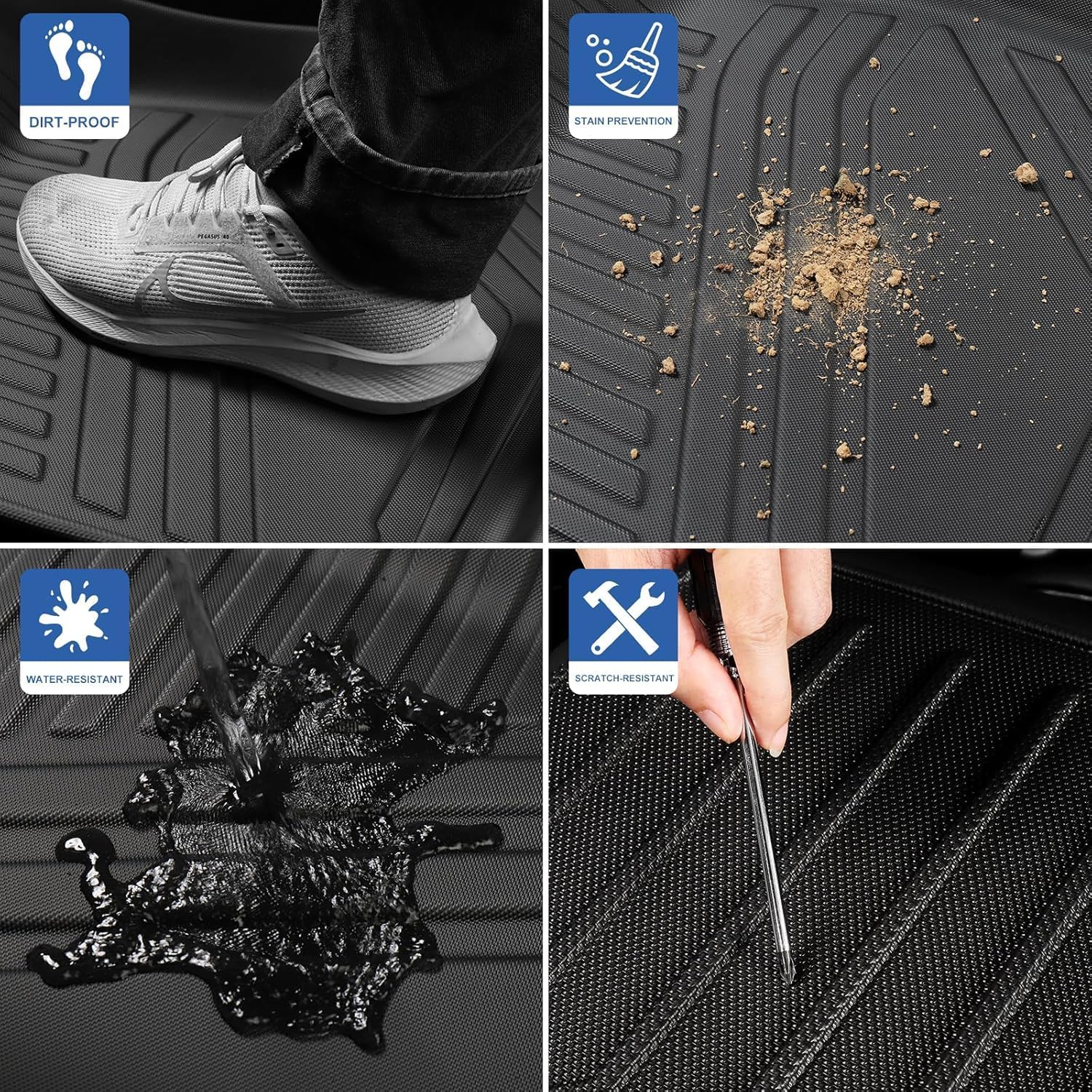 SMABEE Custom Fit for 2024 2025 Chevy Trax Cargo Liner TPE All Weather Trunk Mat for Chevrolet Chevy Trax 2024 2025 Accessories Heavy Duty Cargo Mat Boot Liner Interior