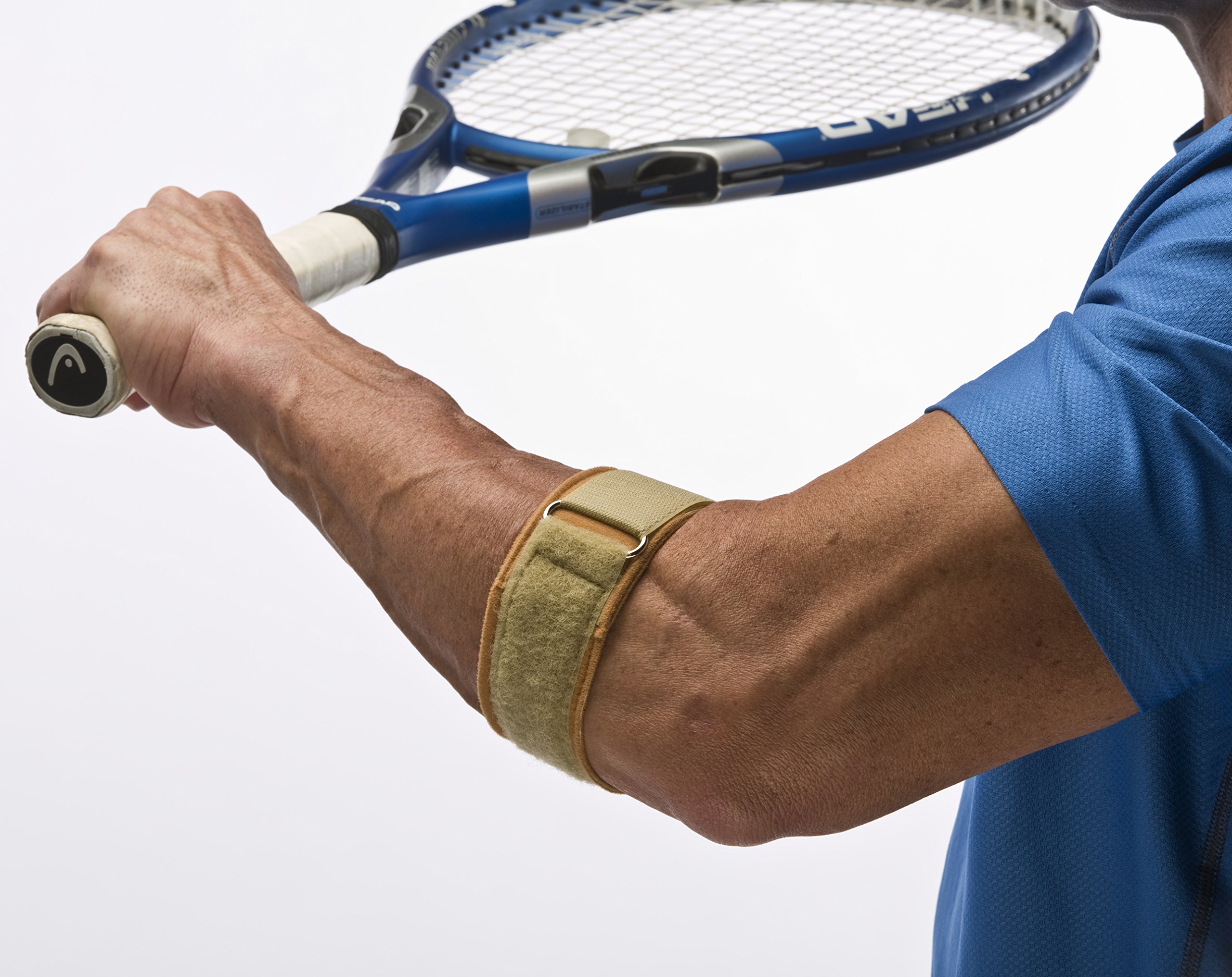 Cho-Pat Tennis Elbow Support Strap - Comfortable, Adjustable, Targeted Forearm Support (Large, 12"-13")