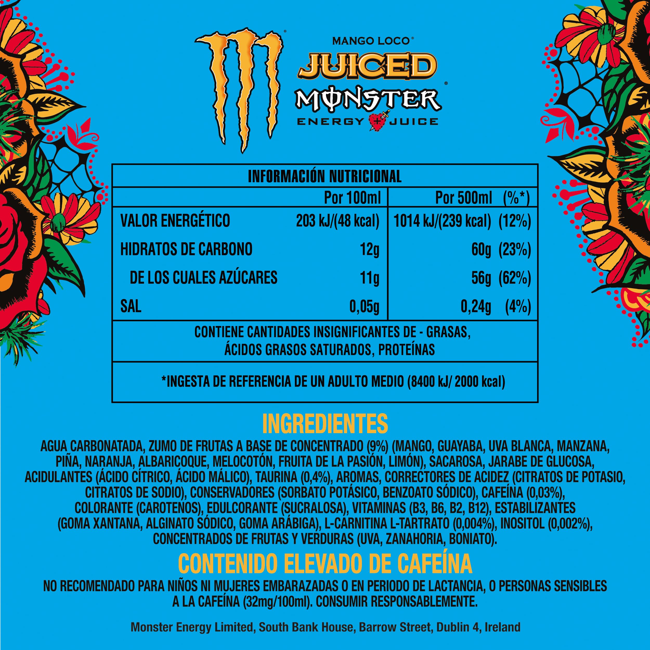 Energy Drink Monster Mango Loco 24x500ml (Pack 24 Dosen)