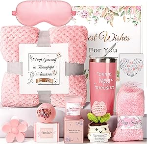 Mother's Day Gifts Set for Women, Self-Care Get Well Soon Gifts Birthday Gift box, Spa Unique Box Feel Better Care Package, Thinking of You Gift Baskets Gifts for Mom, Wife, Sister, Grandma Friends