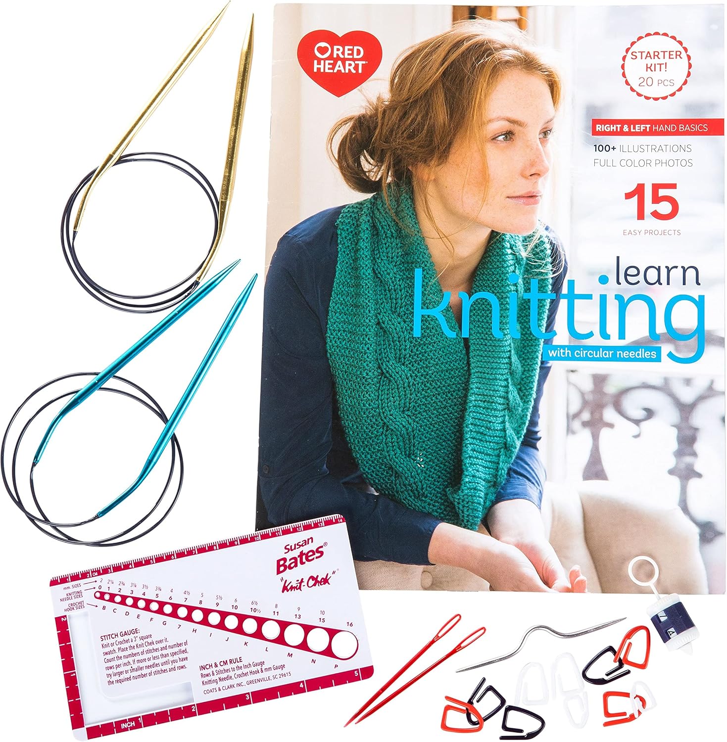 Red Heart, How to Knit Kit, Learn Knitting Set