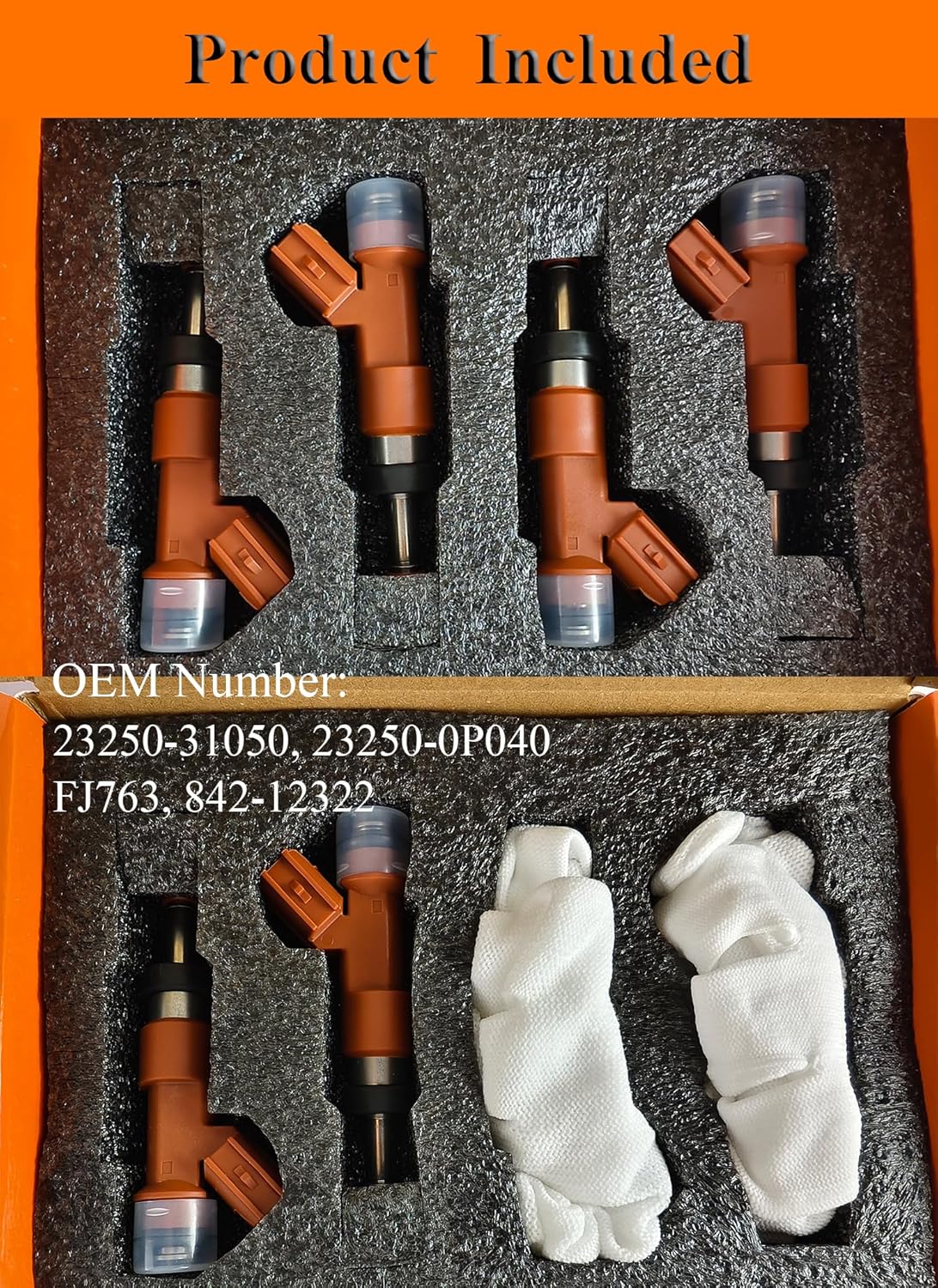Engine Fuel Injector Kits Fit for Lexus ES350 RX350, for Toyota Avalon Camry Highlander RAV4 Sienna Venza, Set of 6 Fuel Injectors Replace OE # 23250-31050