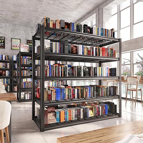 Miniatura 7 de REIBII Estantería de garaje de 48.2 pulgadas de ancho, estantería de metal resistente, estantes de almacenamiento de 3000 libras, estantes de metal