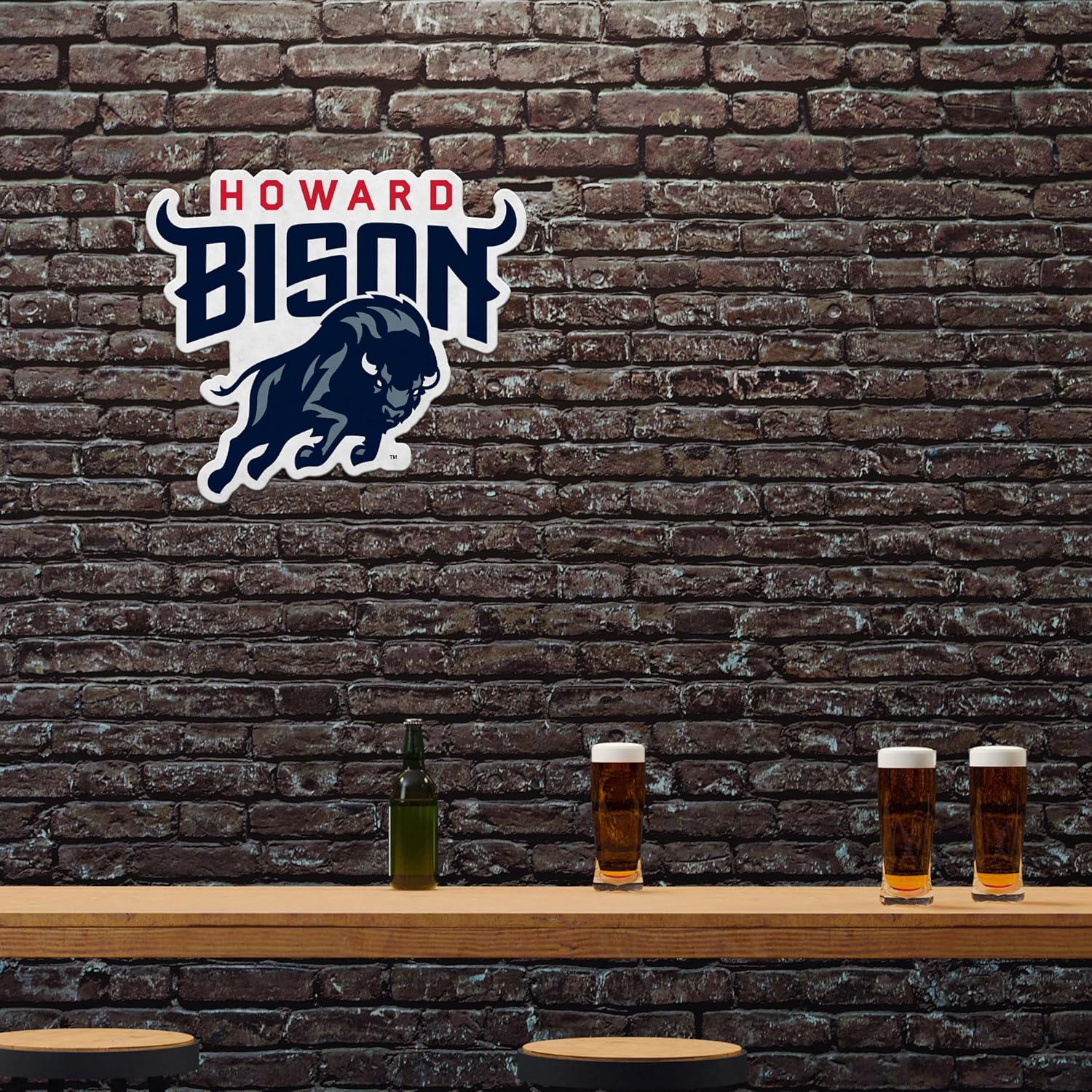 Rico Industries NCAA Howard Bison Primary Shape Cut Pennant - Home and Living Room Décor - Soft Felt EZ to Hang - Image 2