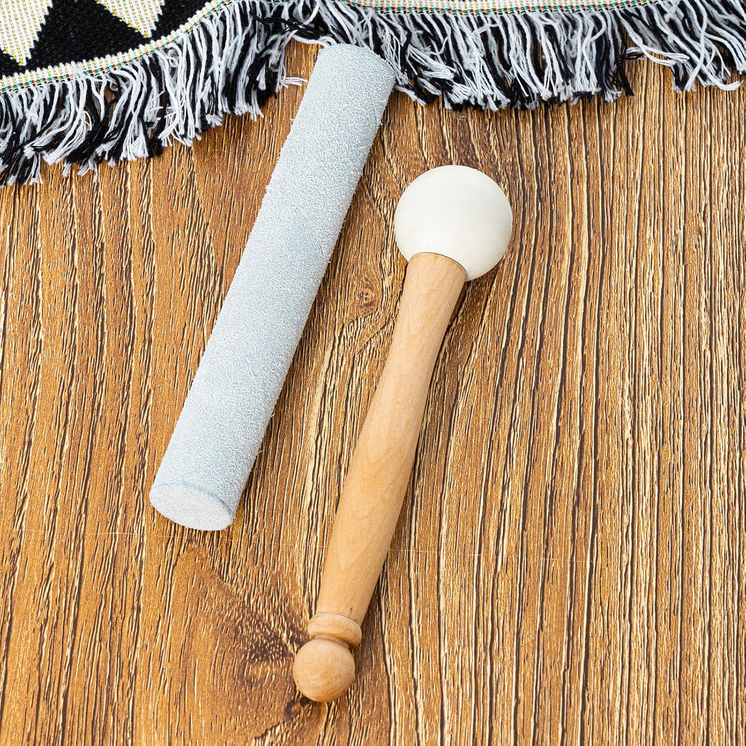 8 Inch Blue G Note 432hz Throat Chakra Crystal Singing Bowl Healing with Carrying Case and Rubber Mallet Suede Strikers Oring