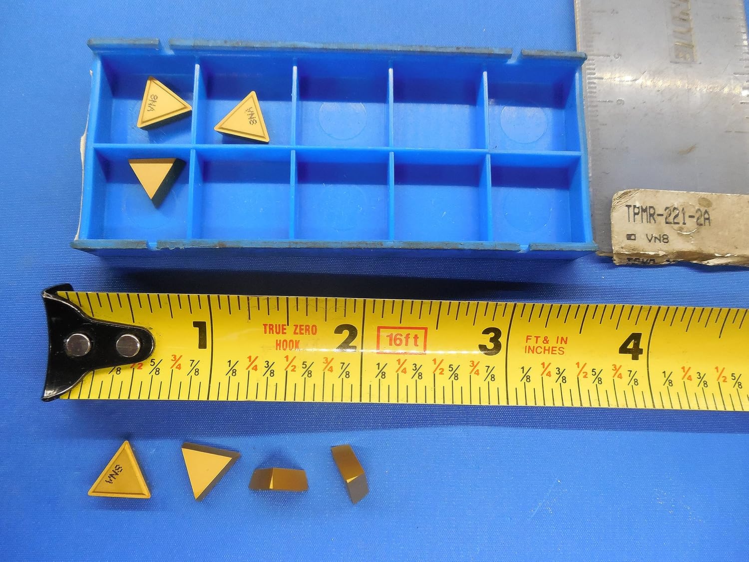 7PCS NEW VALENITE TPMR-221-2A VN8 TiN Coated Carbide Turning Inserts INDEXABLE