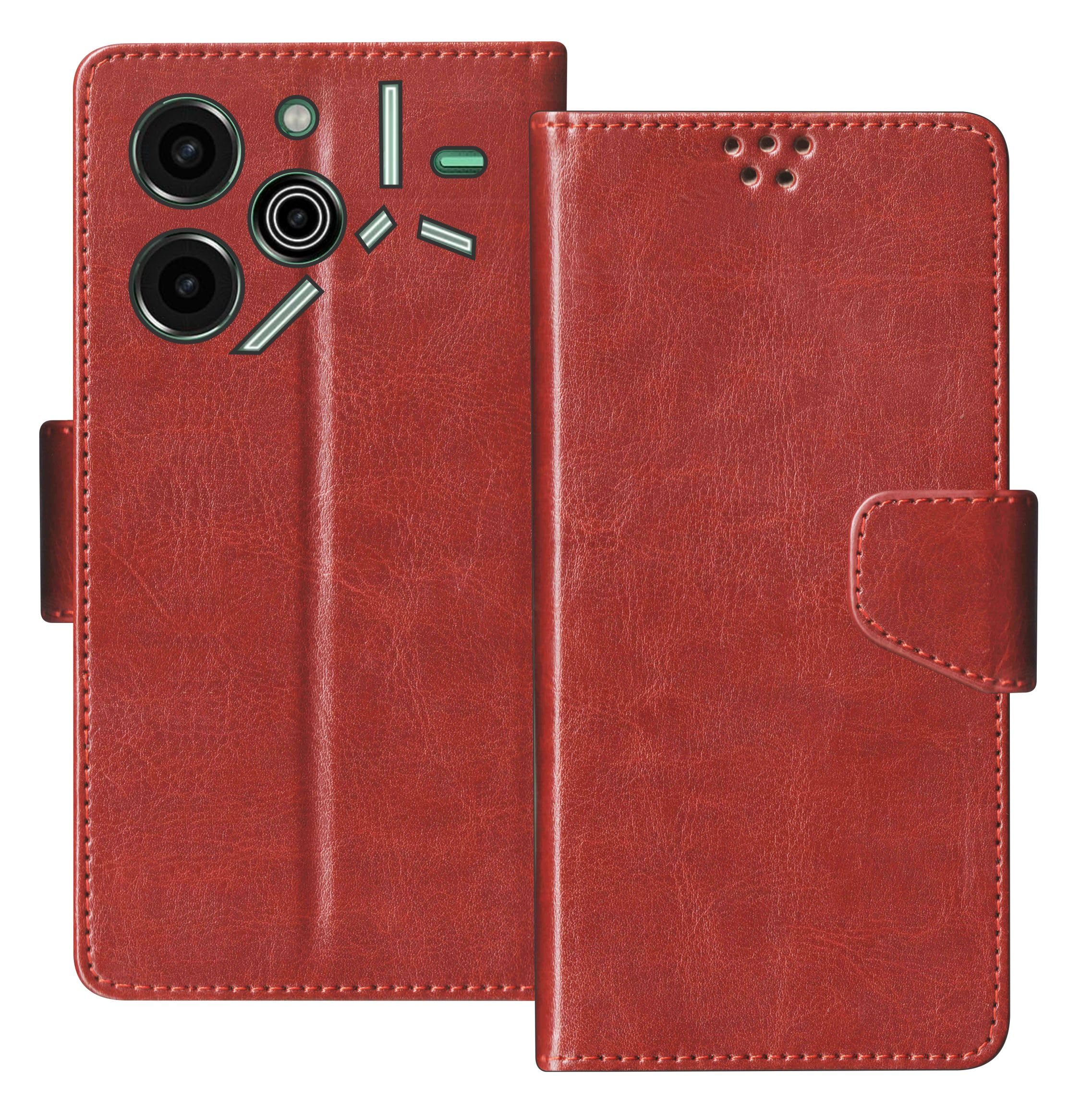 SBMS Tecno POVA 6 PRO 5G Flip Cover Back Cover Case with Magnatic Closure | Inbuilt Stand | Card & Money Pocket (Brown) (B0D1415QL3) Amazon Price History, Amazon Price Tracker
