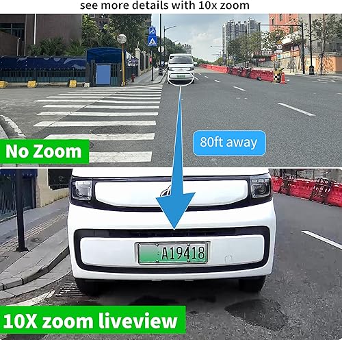 Miniatura 3 de Cámara de seguridad para exteriores de triple lente con zoom híbrido de 10X, cámara WiFi 2.4G5G con cable para seguridad del hogar, grabación