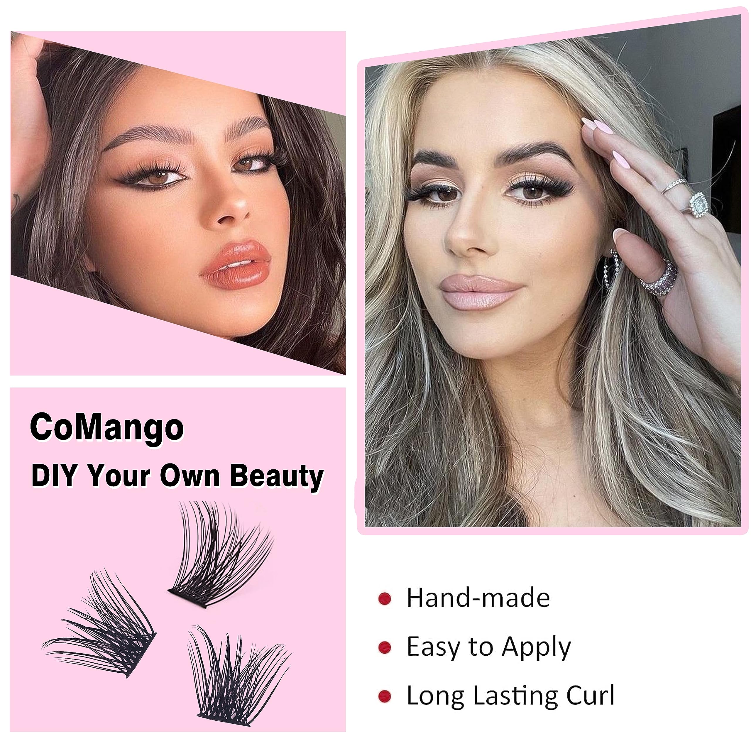 Luźne rzęsy C Curl 14 mm klaster rzęs DIY przedłużanie rzęs mega objętość pojedyncze rzęsy klaster rzęs 144 szt