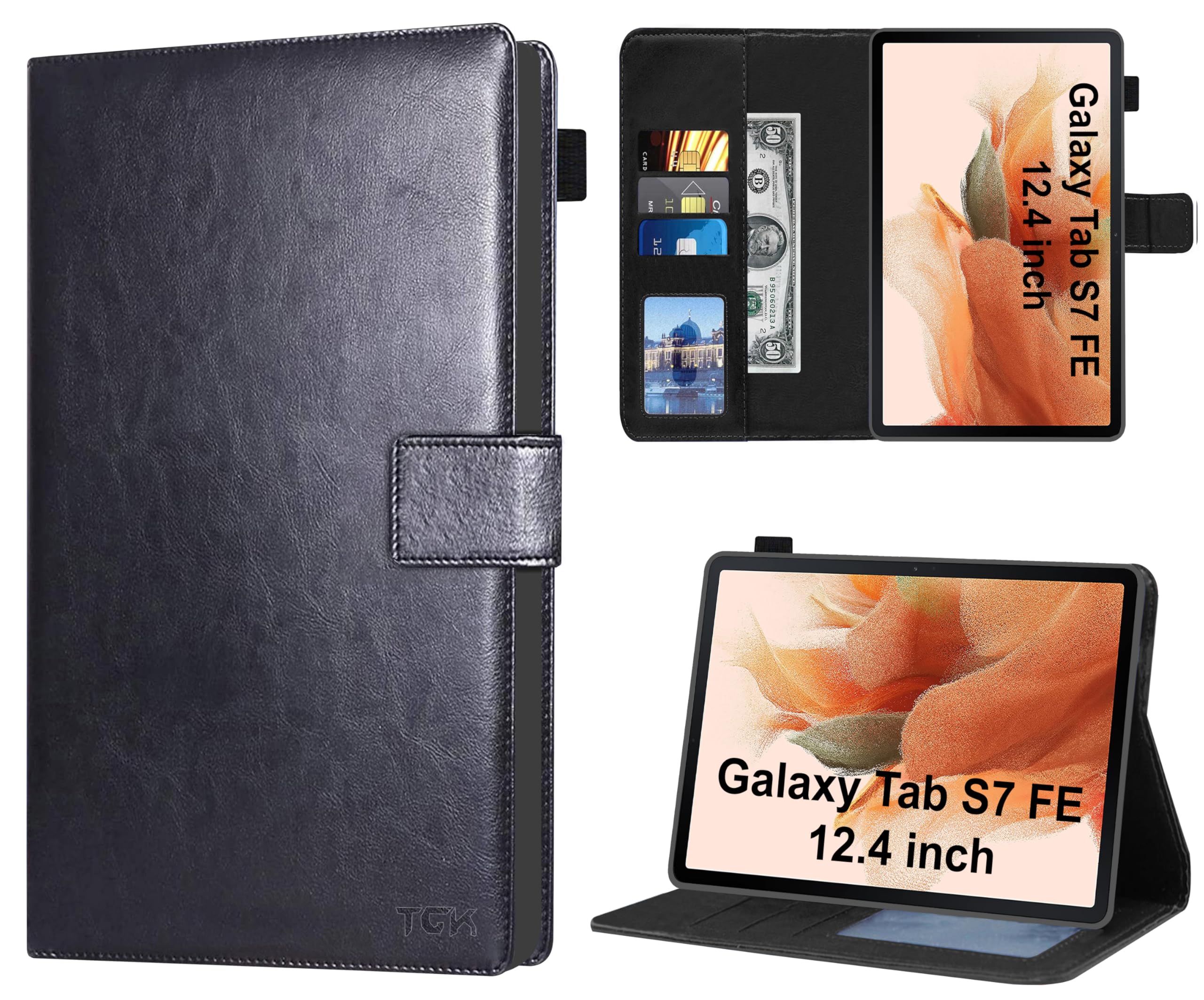 See full amazon price history chart for TGK Multi Protective Wallet Leather Flip Stand Case Cover for Samsung Galaxy Tab S8 Plus/S7 Plus/S7 FE 12.4 inch, Black TGK Multi Protective Wallet Leather Flip Stand Case Cover for Samsung Galaxy Tab S8 Plus/S7 Plus/S7 FE 12.4 inch, Black (B09D42HLL9) Amazon Price History, Amazon Price Tracker