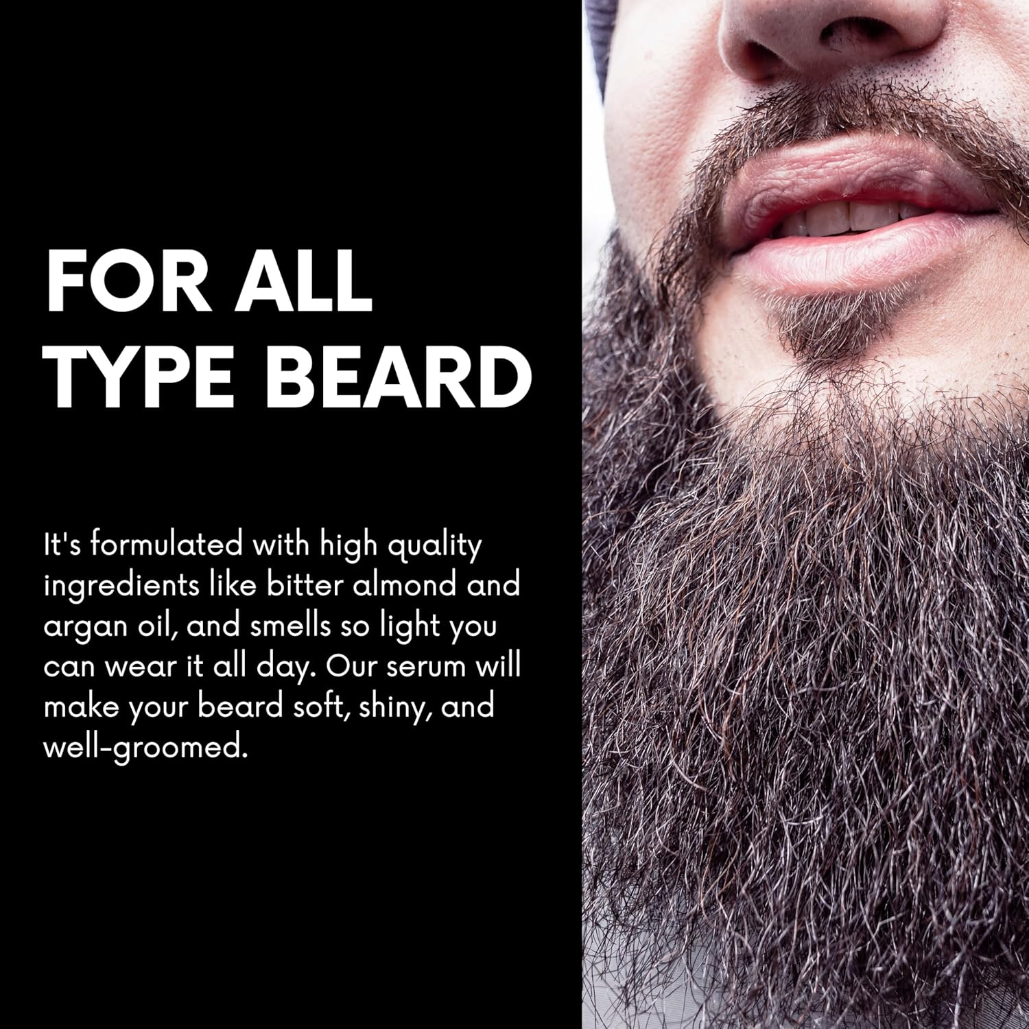 Morfose Ossion Beard Care Serum, Promotes Healthy Hair Growth, Fuller, Longer and Thicker Beard, Alleviates Itches, Eliminates Beardruff, Enriched with Argan and bitter Almond Oil, 50ml - Image 3