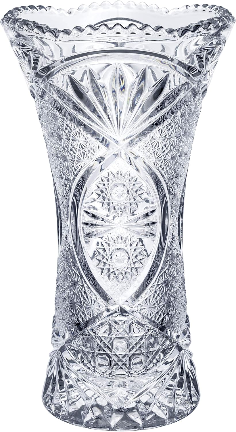 ADERIA R-738 Clear 02. Height 9.4 inches (24.0 cm) Crystal Solitaire Vase, L
