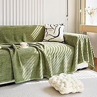 Vista 43 de HANDONTIME funda verde oscuro para sofá de jacquard, funda de pana para sofá verde, bonitas fundas de sofá lavables, fundas modernas de sofá para 3