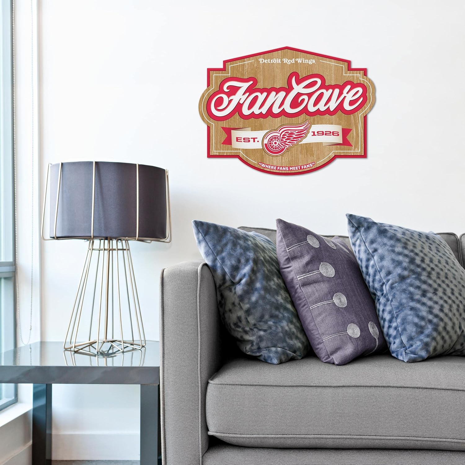 YouTheFan NHL Detroit Red Wings Fan Cave Sign