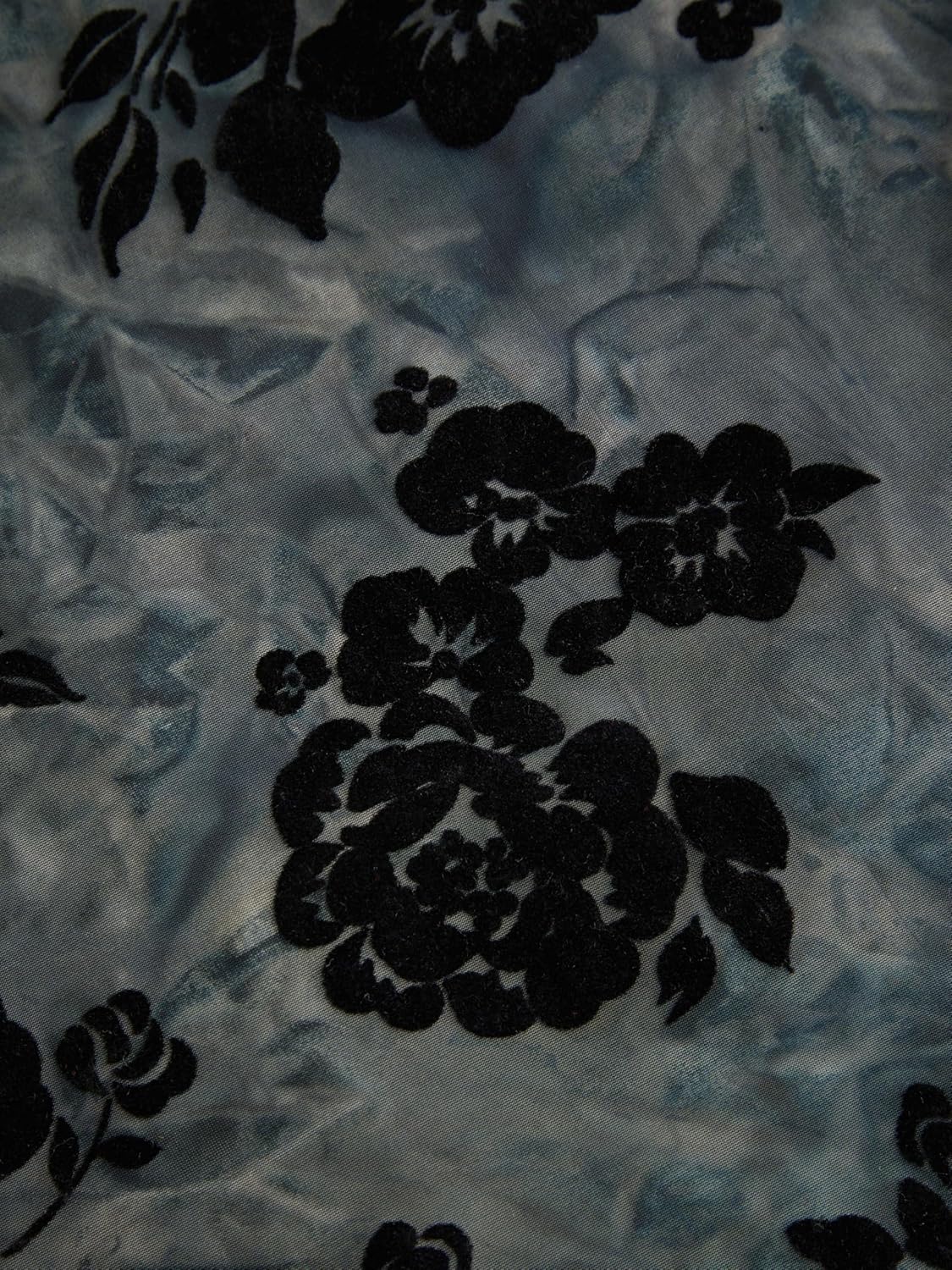 CIDER Womens Velvet Dress Floral Sleeveless Spaghetti Strap Ruched Midi Club Party Wedding Guest Dresses - Image 4